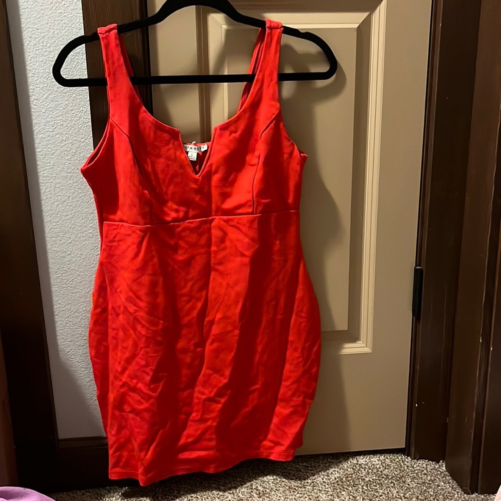 Large red dress. Great quality, only worn once!